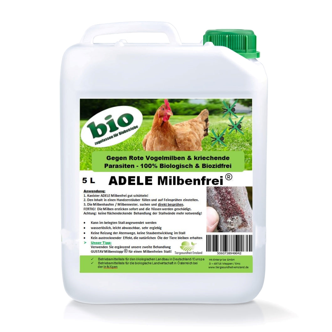Adele Milbenfrei 5 Liter - gebrauchsfertig / für Hobby Tierhaltung