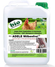 Загрузить изображение в средство просмотра галереи, Adele Milbenfrei 10 Liter, Konzentrat –  ergeben ca. 70 liter / für Gewerbliche Tierhaltung